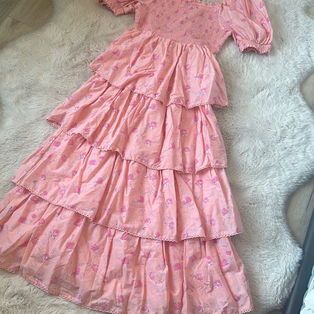 LoveShackFancy Pink Floral Maxi Dress - Picture 5 of 6